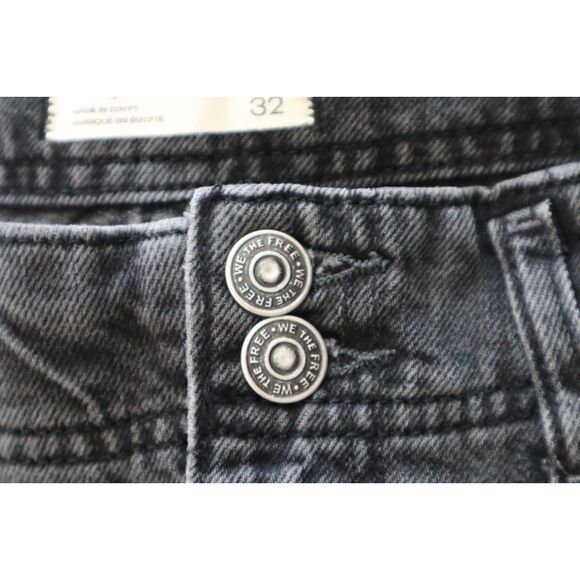 We The Free x FP OB2053239 Women's Sz 32 Black Aster Straight-Leg Jeans - Picture 11 of 14